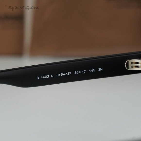 NEW Burberry BE4402U 346487 Matte Black Dark Grey Unisex Sunglasses BE 4402U - Picture 5 of 9